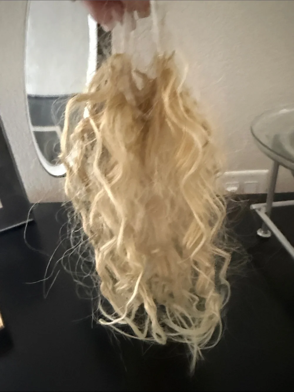 Blonde Curly Hairpiece Scrunchie Wrap - Natural Blonde